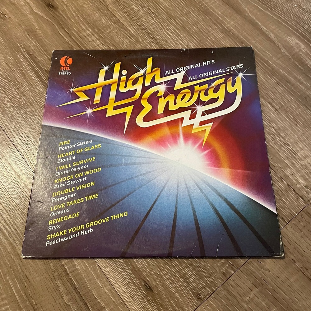 K-Tel High Energy Vinyl LP 1979 TU 2620 Blondie Gloria Gaynor Disco Rock Comp